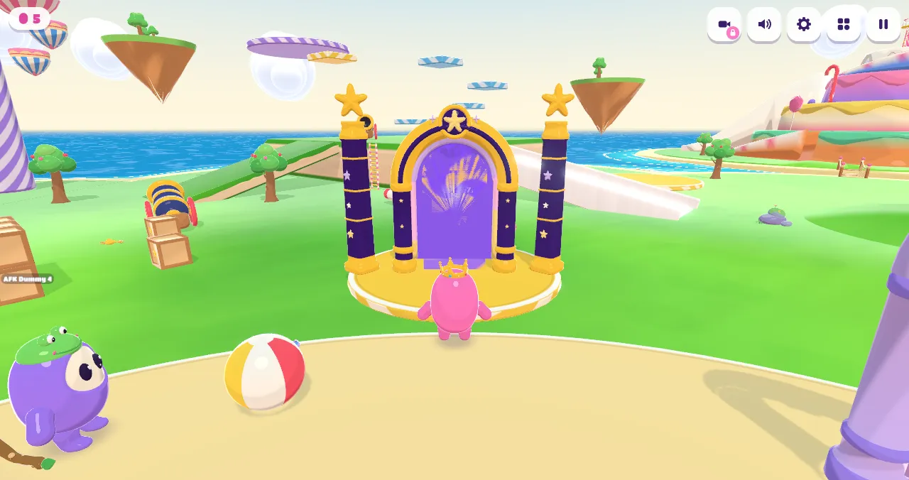 The golden Premium Show portal at the back of the Show Gate