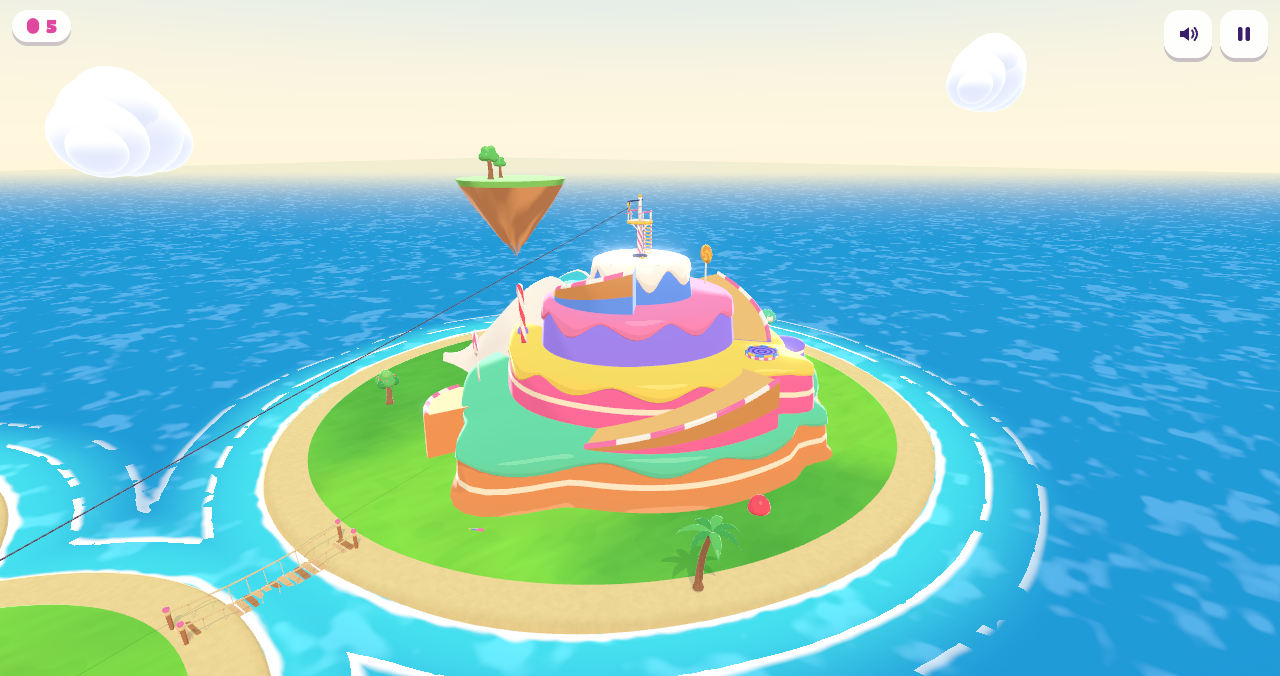 Candy Mountain on the hub island.