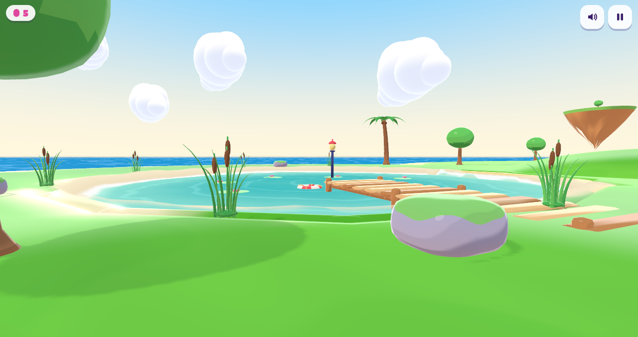 The Lake on the hub island.