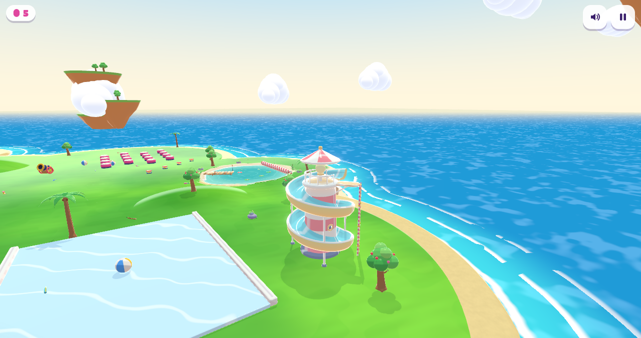 Tower Slide on the hub island.